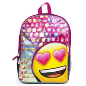 Wholesale - EMOJI SATIN HAPPY FACE BACKPACK, UPC: 688955857384